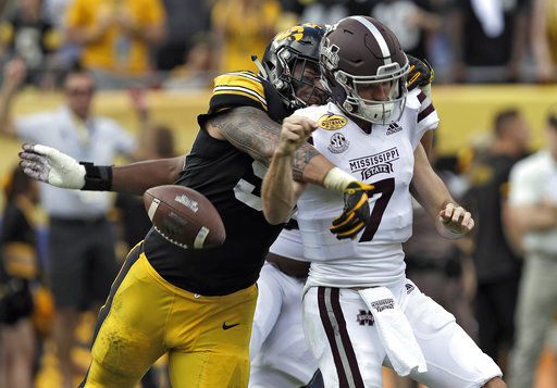 Iowa rallies past No. 18 Mississippi State in Outback Bowl
